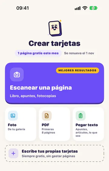 Tu propio material