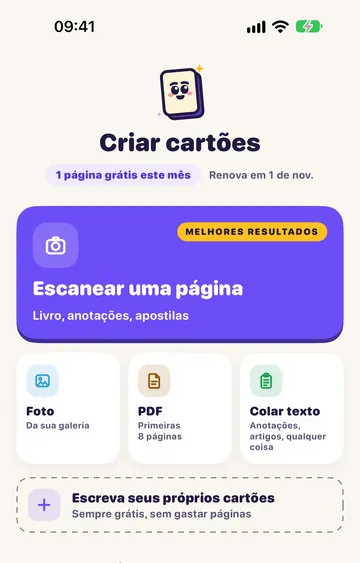 Seu próprio material