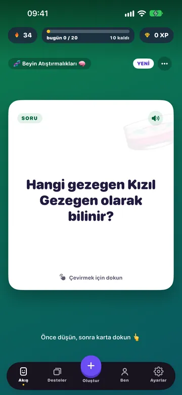 Flash Feed'de bir bilgi kartı: Kızıl Gezegen olarak bilinen gezegen hangisidir?